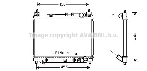 AVA QUALITY COOLING Радиатор, охлаждение двигателя TO2259